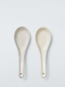 John Lewis Stoneware Soup Spoons, Set of 2, Grey - view 2, Mid Grey
