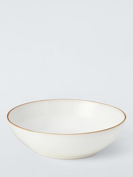 John Lewis X Deliciously Ella Stoneware Cereal Bowl, 16cm, White, Multi Multi
