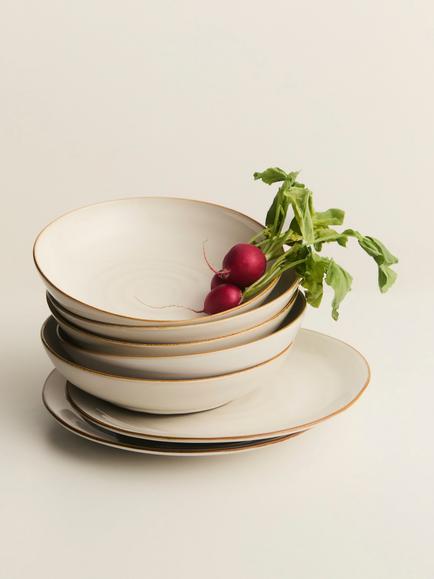 John Lewis X Deliciously Ella Stoneware Cereal Bowl, 16cm, White - view 2, Multi Multi