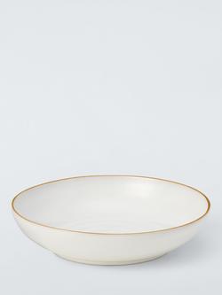 John Lewis X Deliciously Ella Stoneware Pasta Bowl, 24cm, White, Multi Multi