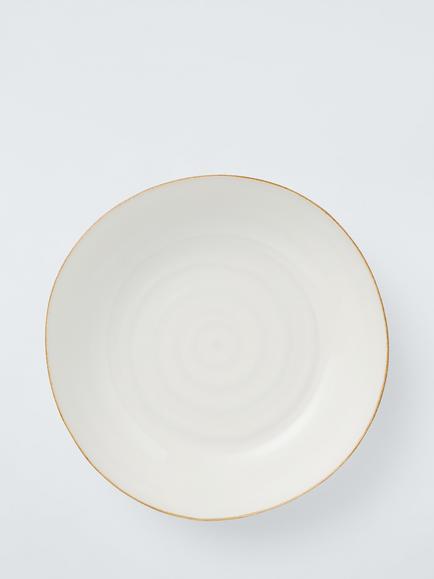 John Lewis X Deliciously Ella Stoneware Serving Bowl, 28cm, White - view 2, Multi Multi