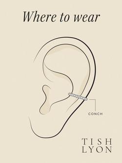 Tish Lyon Eve 9ct Gold Plain Hoop Earring, Single, 11mm - view 2, Silver