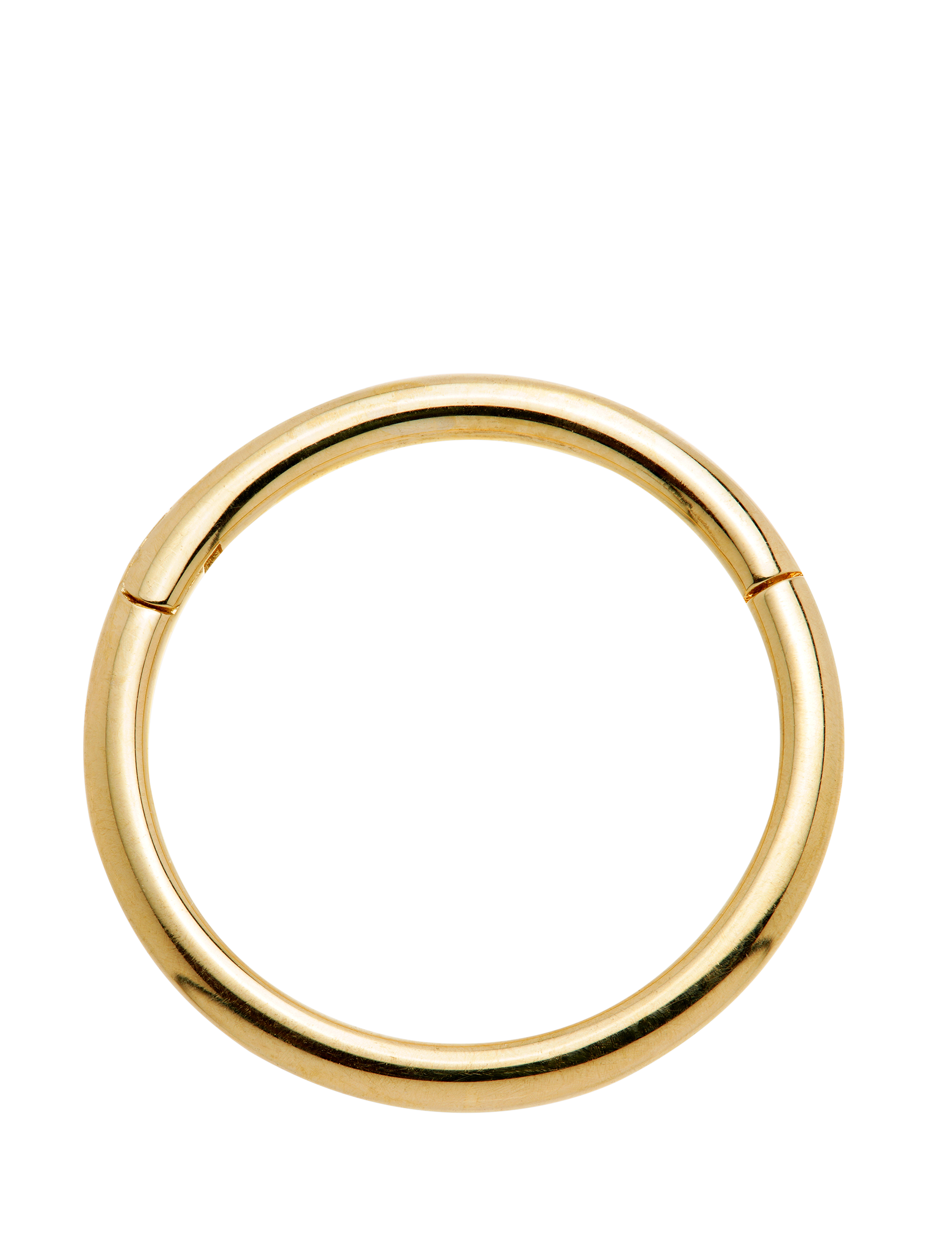 Product image 1 of 3, which shows Tish Lyon Eve 9ct Gold Plain Hoop Earring, Single, 11mm, Gold