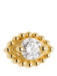 Tish Lyon Hydra 14ct Gold Lab Grown Diamond Milgrain Pear Flatback Stud Earring, Single