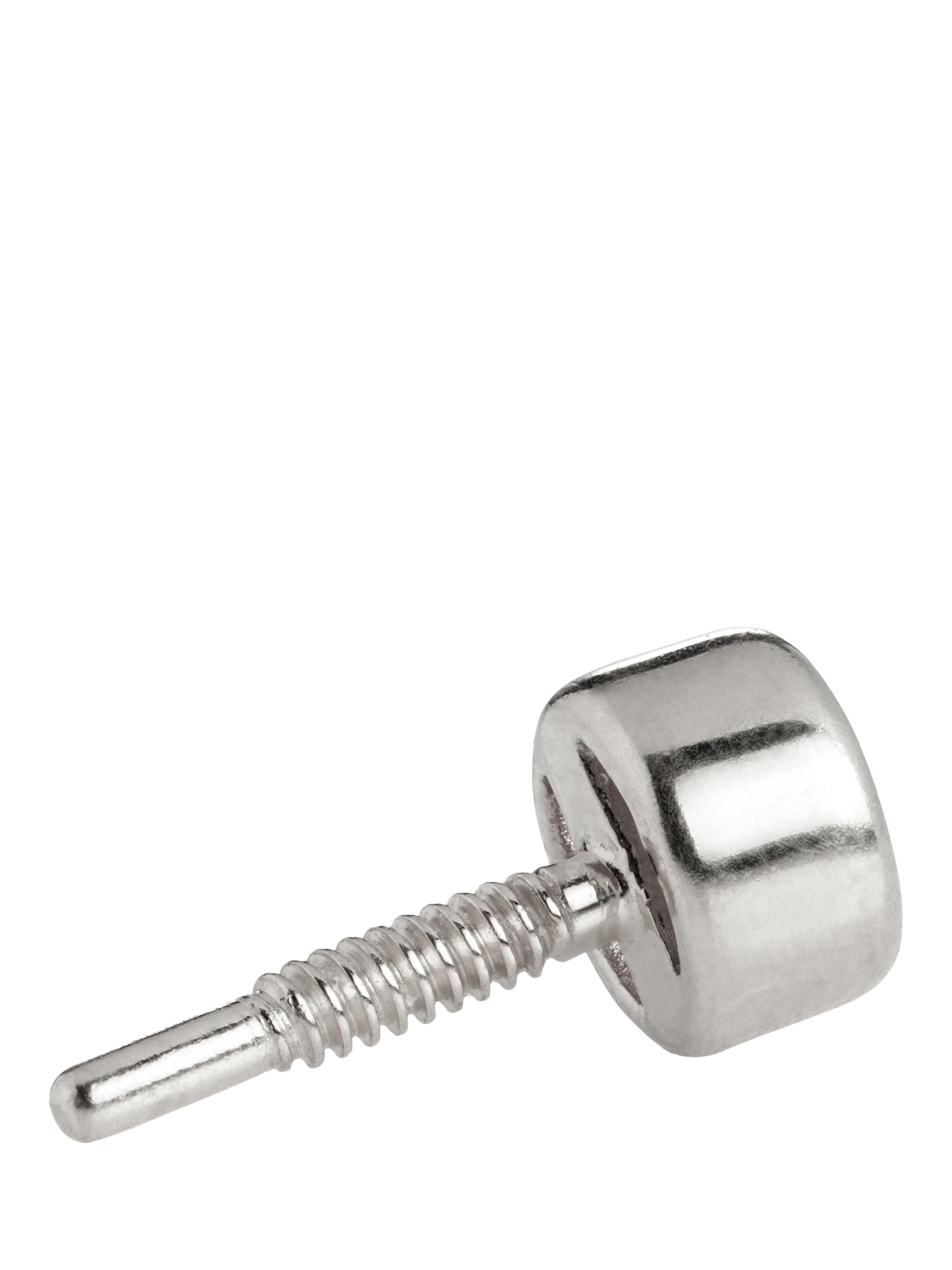 Product image 3 of 4, which shows Tish Lyon Siren 14ct Gold Lab Grown Diamond Bezel Flatback Stud Earring, Single, Silver