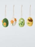 John Lewis Felt Eggs Hanging Decoration, Pack of 4
