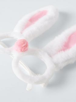 John Lewis Bunny Ears & Glasses, White - view 2, White