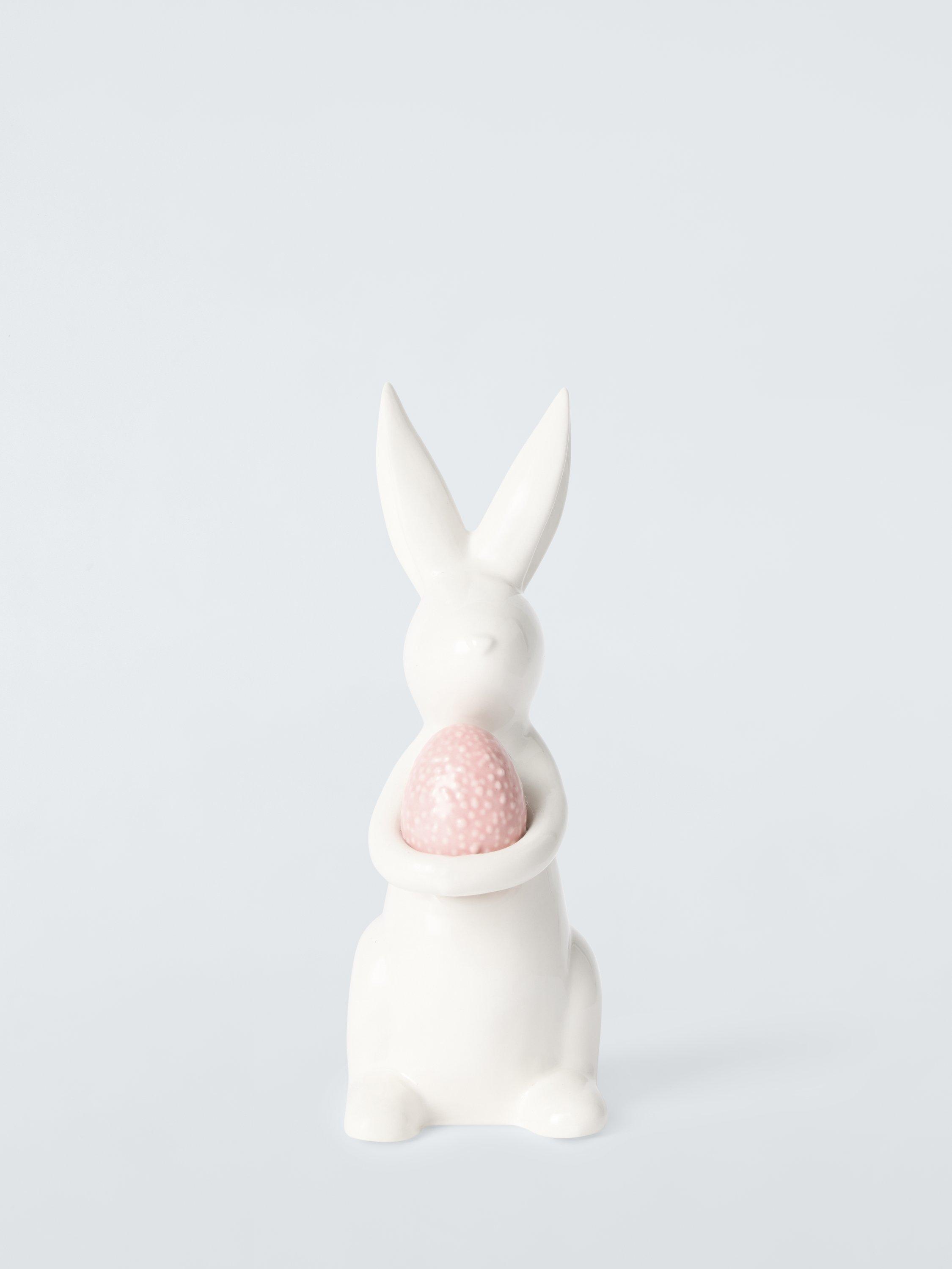 John Lewis Ceramic Bunny with Egg, Pink