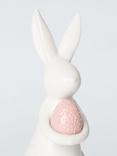 John Lewis Ceramic Bunny with Egg, Pink