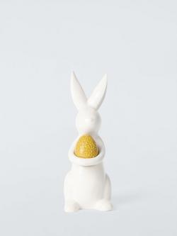 John Lewis Ceramic Bunny with Egg, Yellow, 