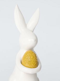 John Lewis Ceramic Bunny with Egg, Yellow - view 2, 