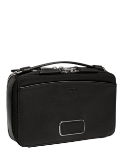 TUMI Myla Leather Crossbody Bag, Black/Gunmetal, Black/Gunmetal