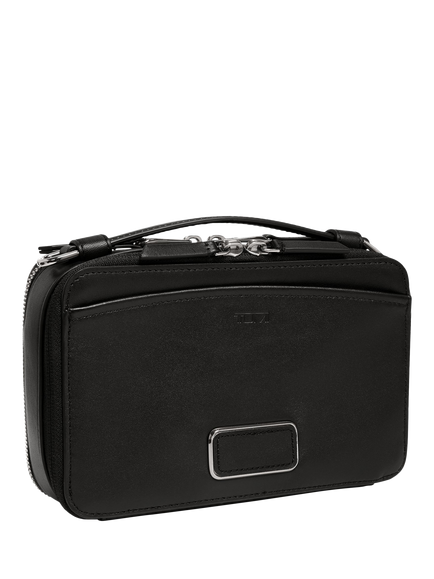 TUMI Myla Leather Crossbody Bag, Black/Gunmetal, Black/Gunmetal