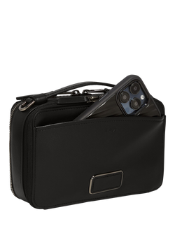 TUMI Myla Leather Crossbody Bag, Black/Gunmetal - view 2, Black/Gunmetal