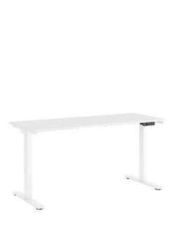 Humanscale eFloat Go 2.0 Electric Sit/Stand Desk, White, White