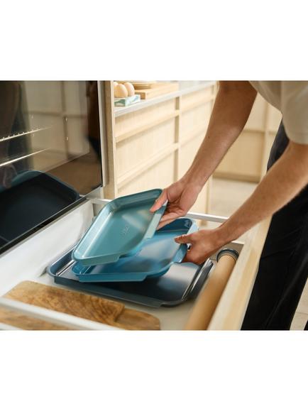 Joseph Joseph Nest Bake Carbon Steel Non-Stick Baking Tray Set, 3 Piece - view 2, Blue