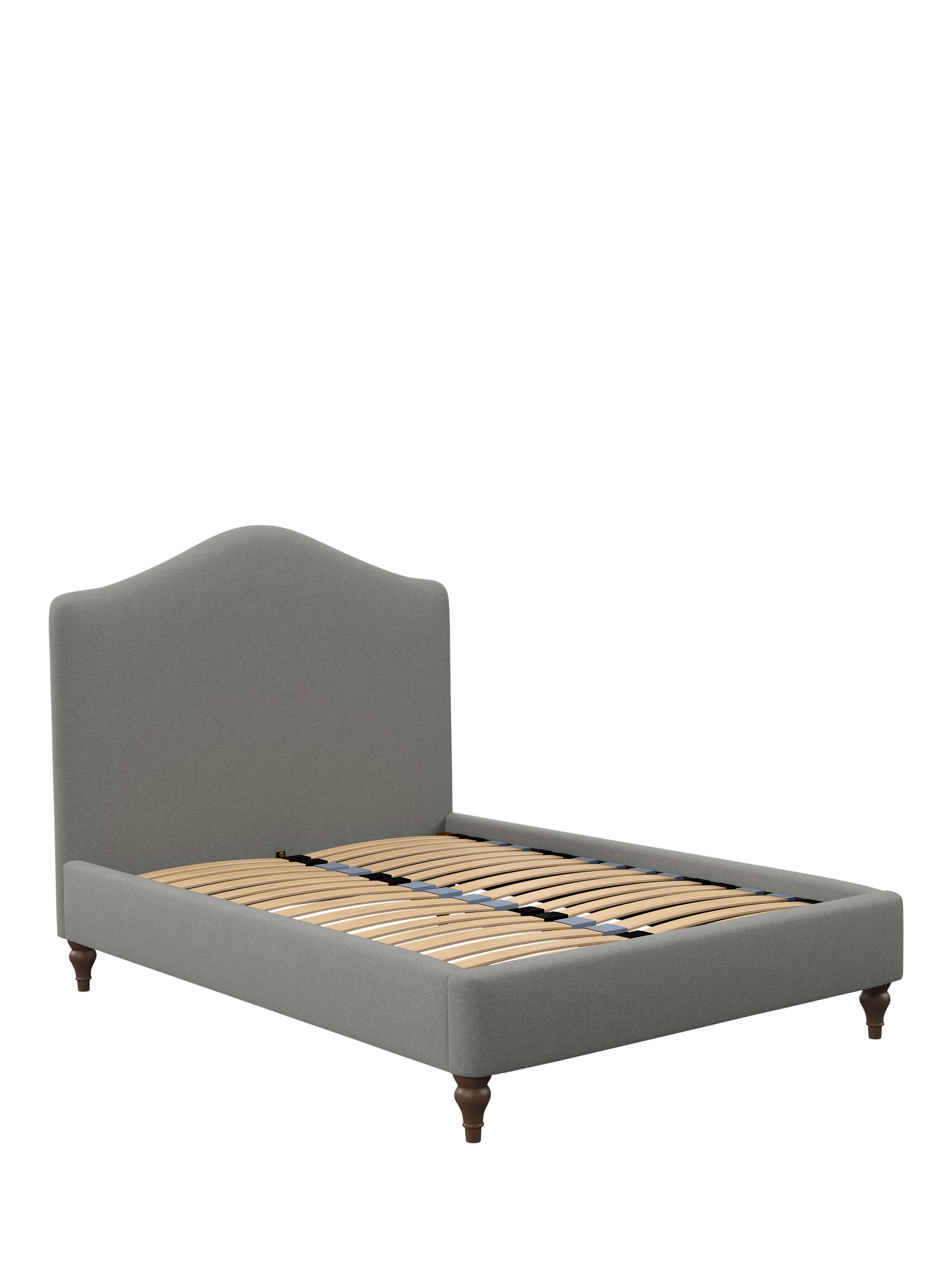 John Lewis Alice Bed Frame, Double, Soft Twill Smoke Grey