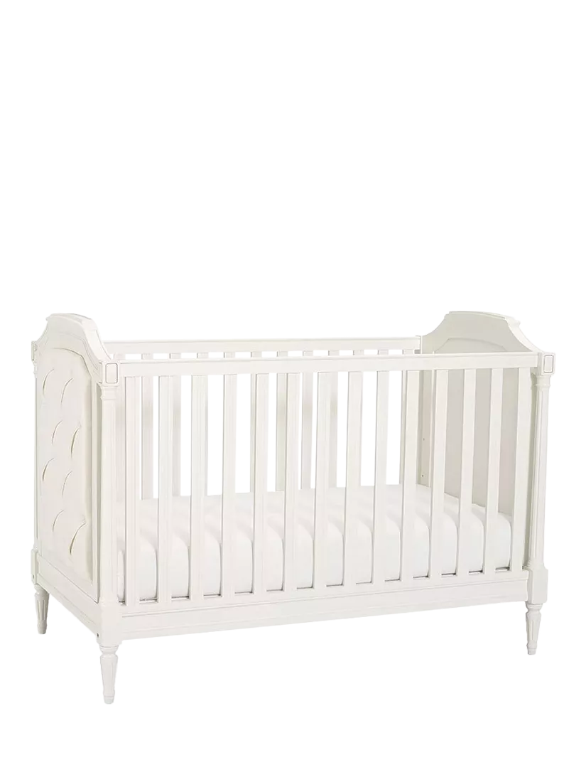 Pottery Barn Kids Blythe Upholstered Convertible Cot French White