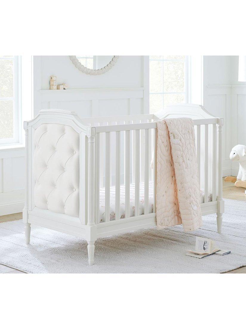 Pottery Barn Kids Blythe Upholstered Convertible Cot French White