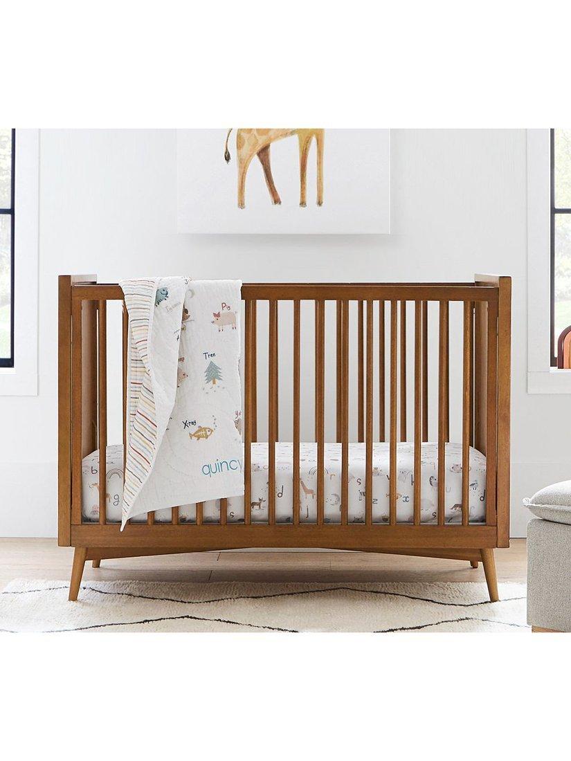 Pottery Barn Kids Mid Century Wood Convertible Cot Acorn