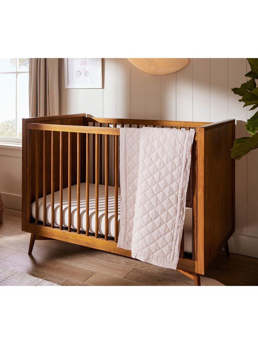 Pottery Barn Kids Mid Century Wood Convertible Cot Acorn