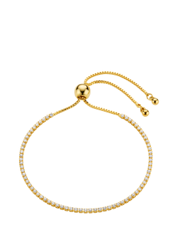 Orelia Fine Crystal Tennis Bracelet, Pale Gold, Pale Gold