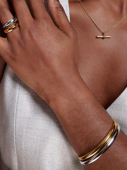 Orelia LUXE Domed Bangle - view 2, Pale Gold