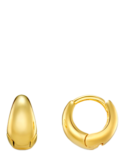 Orelia LUXE Tiny Tapered Hoop Earrings, Gold, Gold
