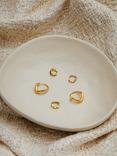 Orelia Round Wave Hoop Earrings, Pale Gold