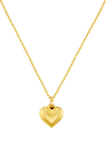 Orelia LUXE Domed Heart Pendant Necklace, Gold