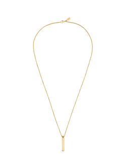 Orelia Men's Solid Bar Pendant Necklace, Gold