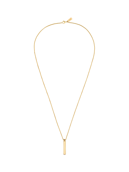 Orelia Men's Solid Bar Pendant Necklace, Gold