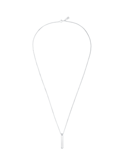 Orelia Men's Solid Bar Pendant Necklace, Silver