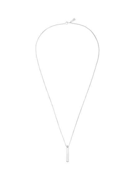 Orelia Men's Solid Bar Pendant Necklace, Silver