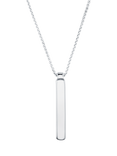 Orelia Men's Solid Bar Pendant Necklace, Silver