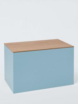 John Lewis Lacquered Storage Box, Large, Haze Blue