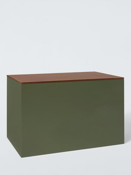 John Lewis Lacquered Storage Box, Large, Avocado