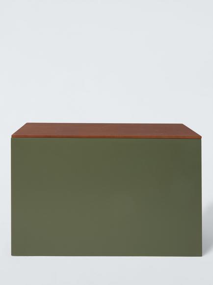 John Lewis Lacquered Storage Box, Large - view 2, Avocado
