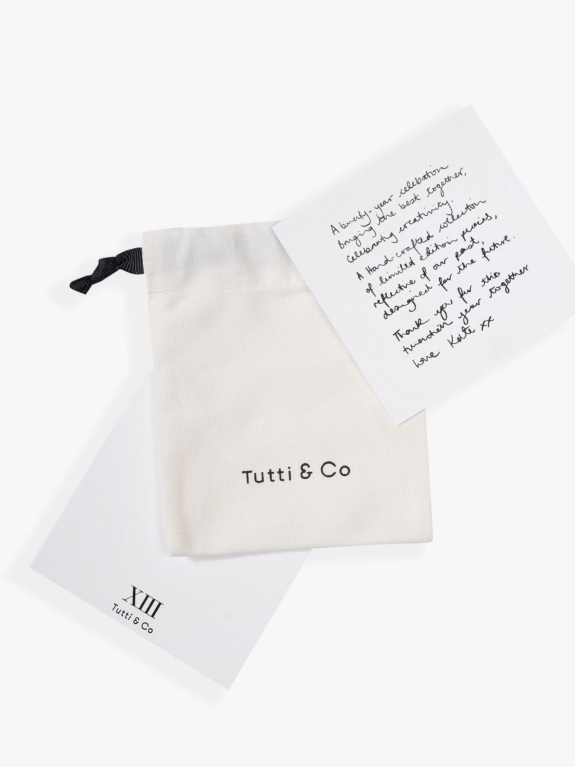 Product image 6 of 7, which shows Tutti Convent 20th Anniversary Twisted Hoop Earrings, Gold