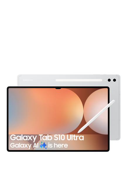 Samsung Galaxy Tab S10 Ultra Tablet with Bluetooth S Pen, Android, 12GB RAM, Galaxy AI, 256GB, Wi-Fi, 14.6", Platinum Silver
