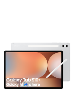Samsung Galaxy Tab S10+ Tablet with Bluetooth S Pen, Android, 12GB RAM, Galaxy AI, 256GB, Wi-Fi, 12.4", Platinum Silver