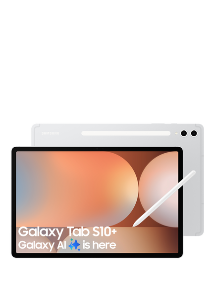 Samsung Galaxy Tab S10+ Tablet with Bluetooth S Pen, Android, 12GB RAM, Galaxy AI, 256GB, Wi-Fi, 12.4", Platinum Silver
