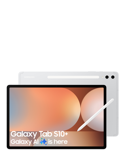 Samsung Galaxy Tab S10+ Tablet with Bluetooth S Pen, Android, 12GB RAM, Galaxy AI, 512GB, Wi-Fi, 12.4", Platinum Silver