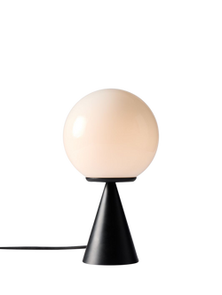 west elm Ardsley Glass Globe Table Lamp, Black, Black Black