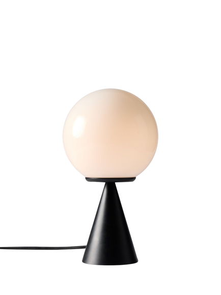west elm Ardsley Glass Globe Table Lamp, Black, Black Black