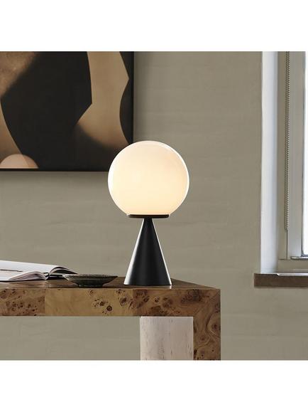 west elm Ardsley Glass Globe Table Lamp, Black - view 2, Black Black