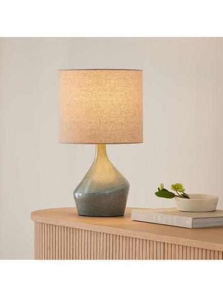 west elm Asymmetry Ceramic Table Lamp, Green Jade, Green Jade