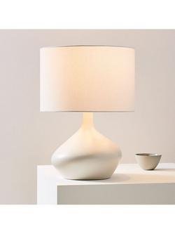 west elm Asymmetry Ceramic Table Lamp, White, White White