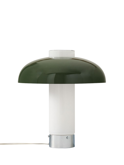 west elm Cleo Domed Table Lamp, Mid Green - view 2, Green Mid