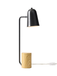 west elm Liam Wood Base Table Lamp, Black